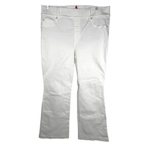 Spanx Womens 1X White Jeans Flare Leg High Rise Stretch Slimming Shaping Lifting